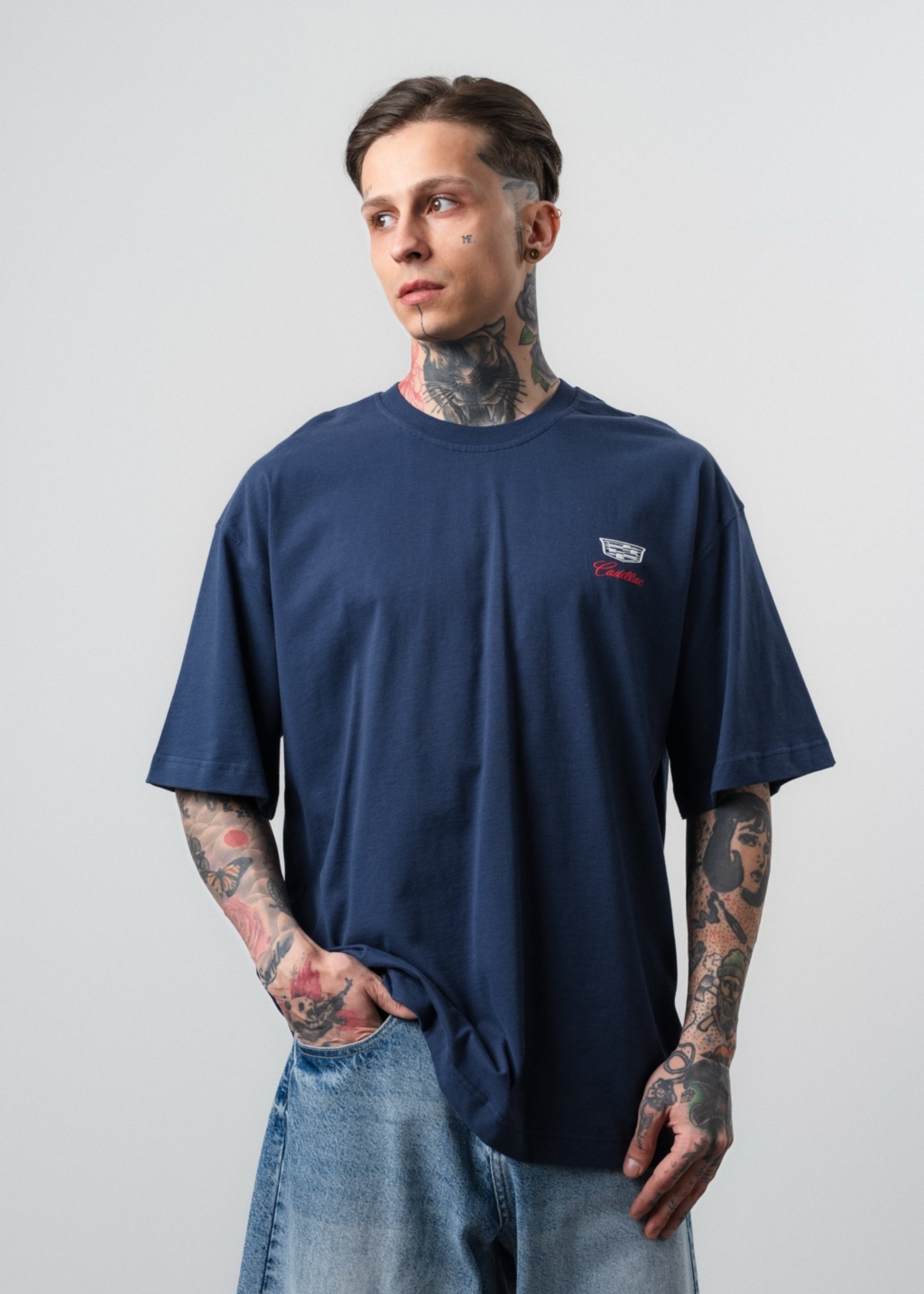 Men's No Port Printed Oversize T-Shirt Navy – 1810 Store