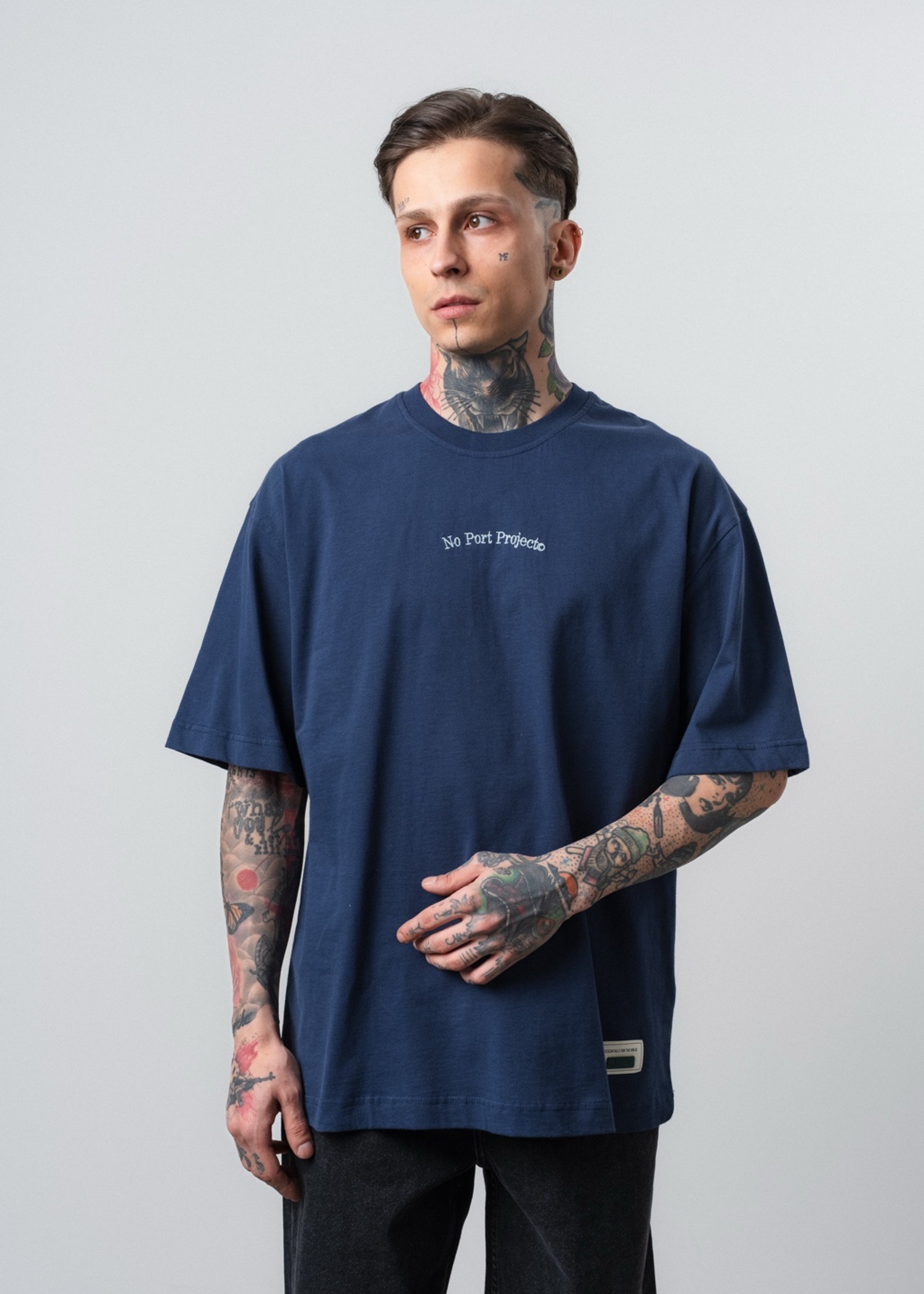 Men's No Port Printed Oversize T-Shirt Navy – 1810 Store