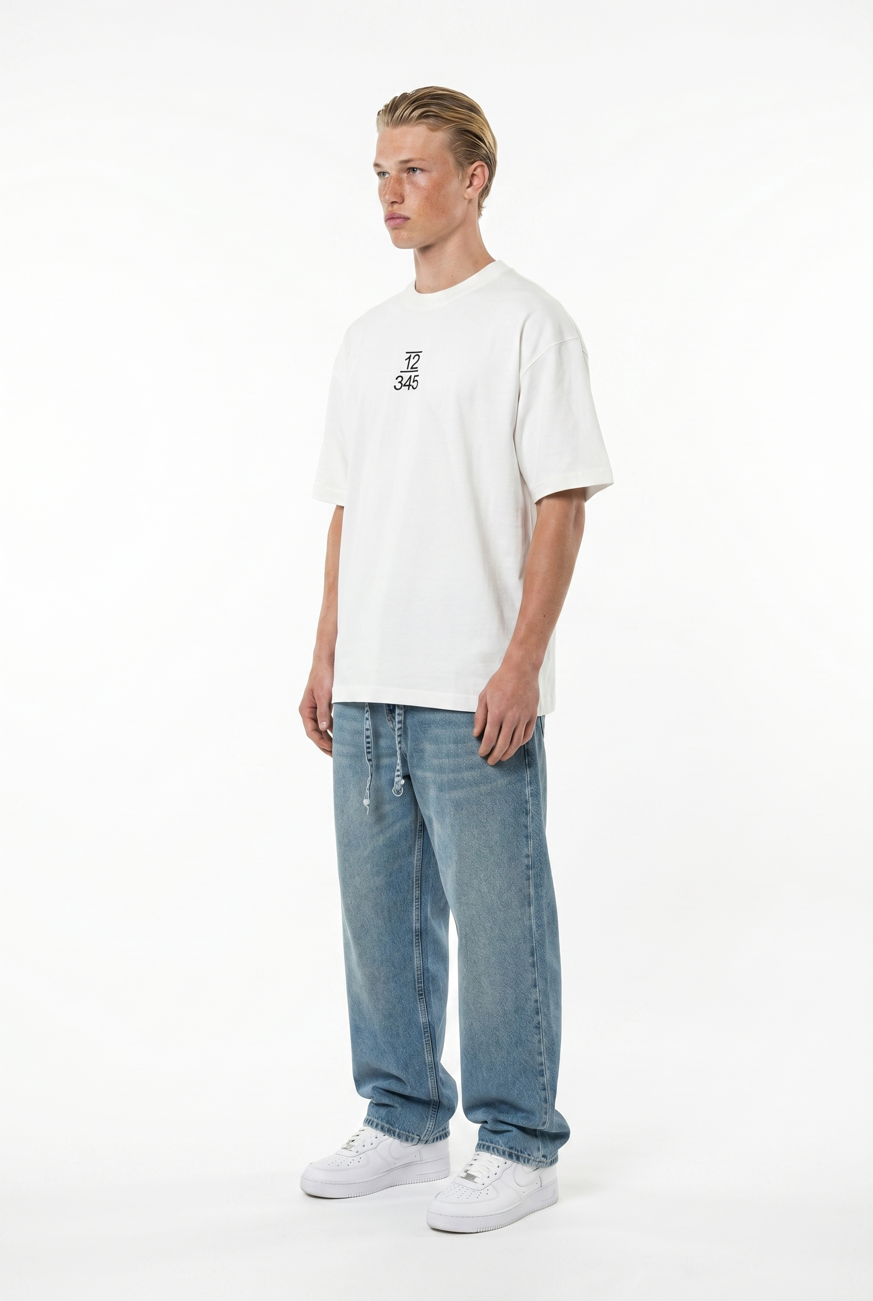 Men's Embroidered Oversize T-Shirt Ecru – 1810 Store