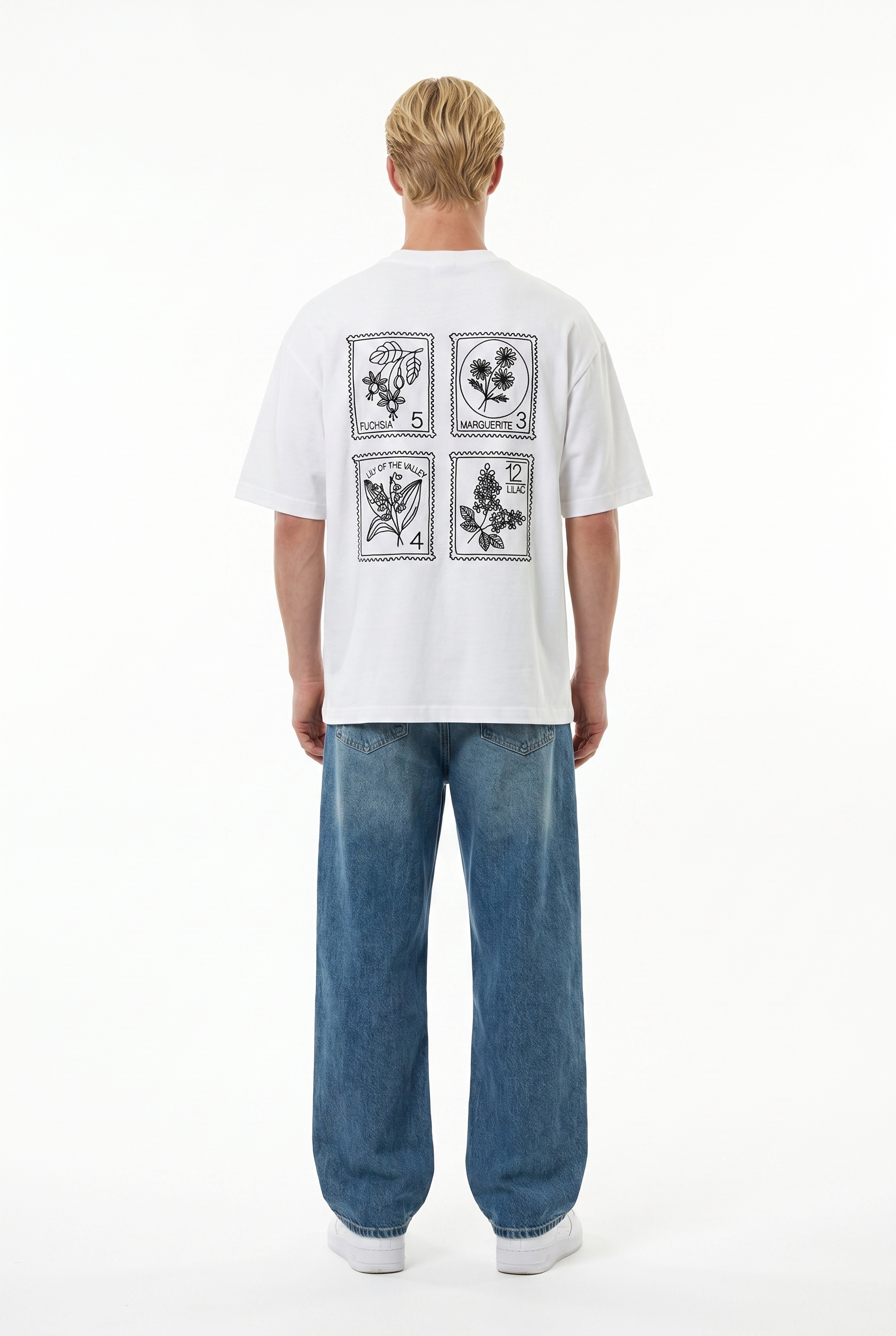 Men's Embroidered Oversize T-Shirt Ecru – 1810 Store